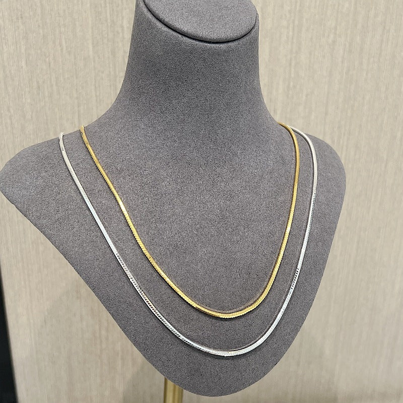 Sterling Silver 2.0mm Octagon Snake Chain Necklace - floysun