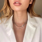 Sterling Silver 2.1mm/ 3.0mm Blade Snake Chain Necklace - floysun