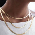 Sterling Silver 2.1mm/ 3.0mm Blade Snake Chain Necklace - floysun
