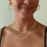 Sterling Silver 2.1mm/ 3.0mm Blade Snake Chain Necklace - floysun