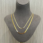 Sterling Silver 2.1mm/ 3.0mm Blade Snake Chain Necklace - floysun