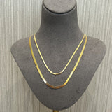 Sterling Silver 2.1mm/ 3.0mm Blade Snake Chain Necklace - floysun