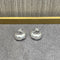 Sterling Silver Classic C - shaped Frosted Huggie Earrings - floysun