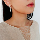 Sterling Silver Floral Drop Earrings - floysun