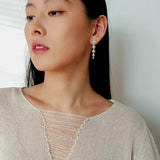 Sterling Silver Floral Drop Earrings - floysun