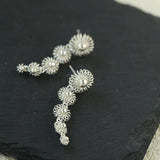 Sterling Silver Floral Drop Earrings - floysun