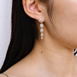 Sterling Silver Floral Drop Earrings - floysun