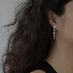 Sterling Silver Floral Drop Earrings - floysun