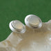 Sterling Silver Handmade UFO Stud Earrings-White Jade - floysun