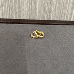 Sterling Silver Snake Chain Mini Hoops with Zircon - floysun