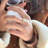 Sterling Silver Snake Chain Ring with Zircon - floysun