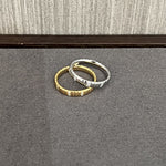 Sterling Silver Snake Chain Ring with Zircon - floysun
