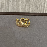 Sterling Silver Wide Snake Chain Hoop Earrings with Zircon - floysun