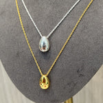 Stylish Small Water Drop Pendant Necklace - floysun