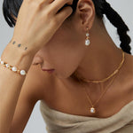Sugar Cube Pearl Pendant Necklace - floysun