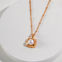 Sugar Cube Pearl Pendant Necklace - floysun