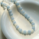 Summer Aquamarine & White Mother of Pearl Beaded Necklace - floysun