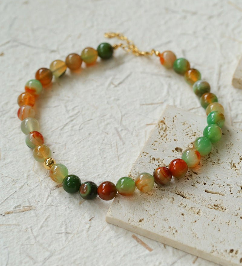 Summer Multicolor Onyx Beaded Necklace - floysun