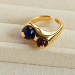 Summer New Colorful Glass Bead Open Ring - floysun