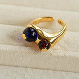 Summer New Colorful Glass Bead Open Ring - floysun