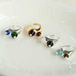 Summer New Colorful Glass Bead Open Ring - floysun