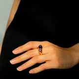 Summer New Colorful Glass Bead Open Ring - floysun
