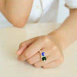 Summer New Colorful Glass Bead Open Ring - floysun
