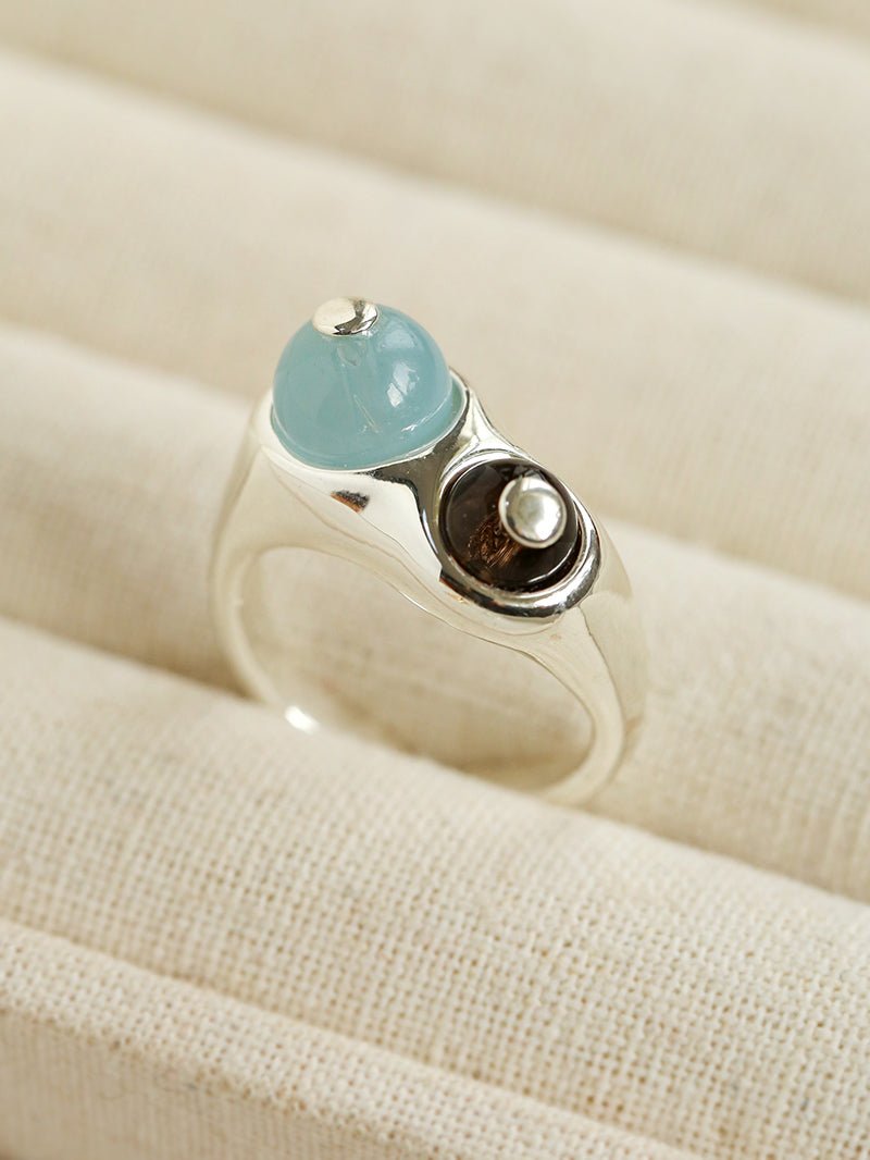 Summer New Colorful Glass Bead Open Ring - floysun