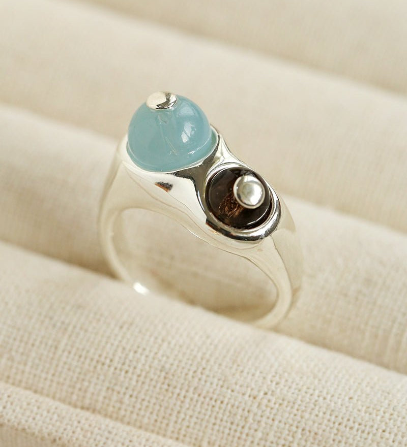 Summer New Colorful Glass Bead Open Ring - floysun