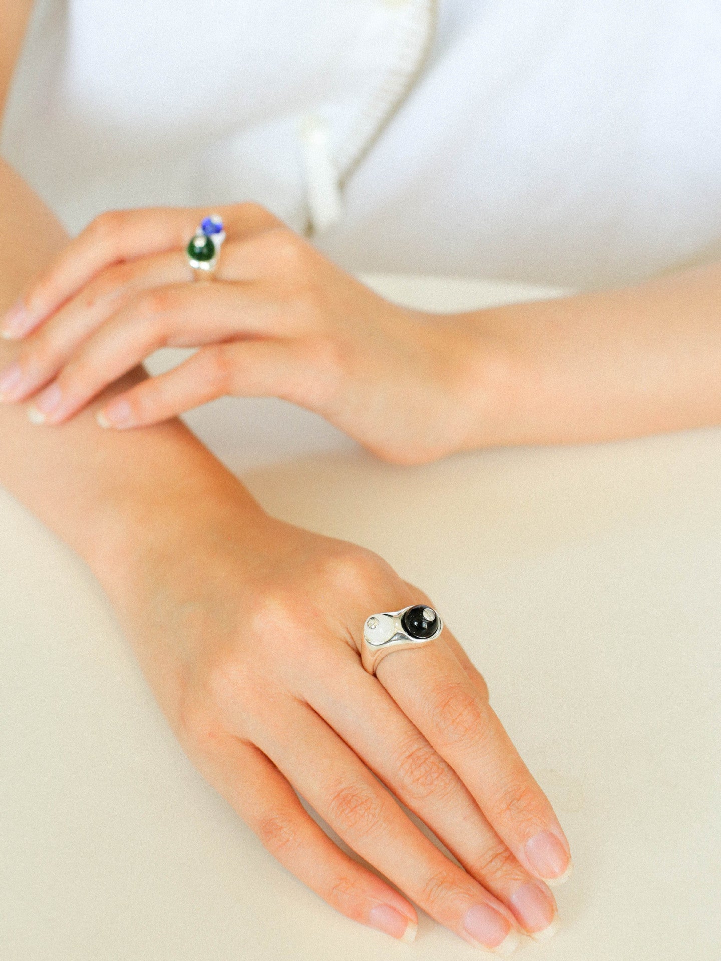 Summer New Colorful Glass Bead Open Ring - floysun