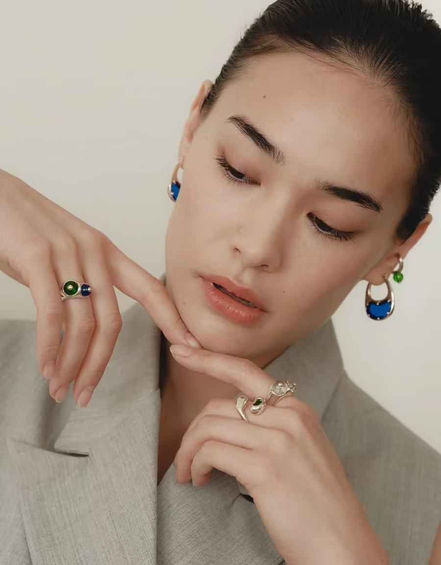 Summer New Colorful Glass Bead Open Ring - floysun