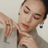 Summer New Colorful Glass Bead Open Ring - floysun