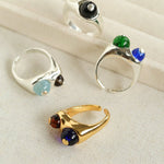 Summer New Colorful Glass Bead Open Ring - floysun