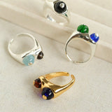 Summer New Colorful Glass Bead Open Ring - floysun