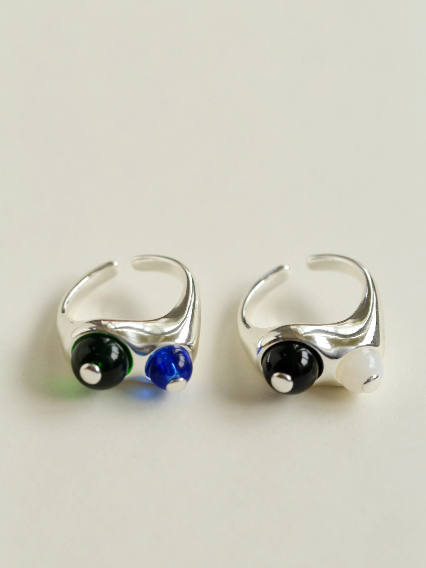 Summer New Colorful Glass Bead Open Ring - floysun