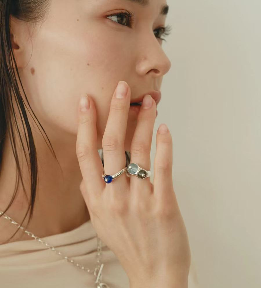 Summer New Colorful Glass Bead Open Ring - floysun