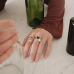 Summer New Colorful Glass Bead Open Ring - floysun