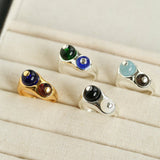 Summer New Colorful Glass Bead Open Ring - floysun