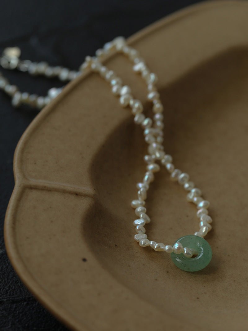 Summer Stream Aventurine Pearl Necklace - floysun