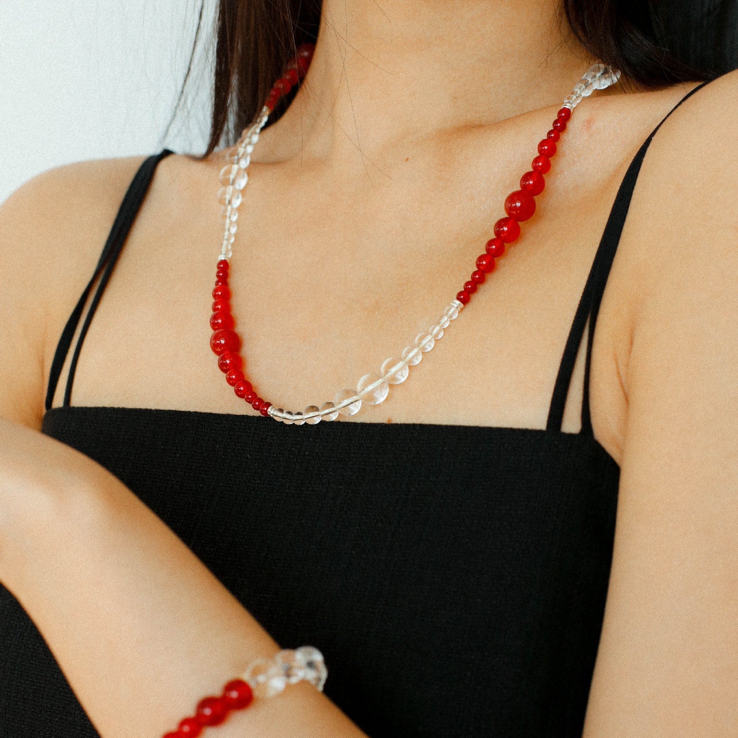 Sunlit Glow Gradient Red Agate Bracelet - floysun