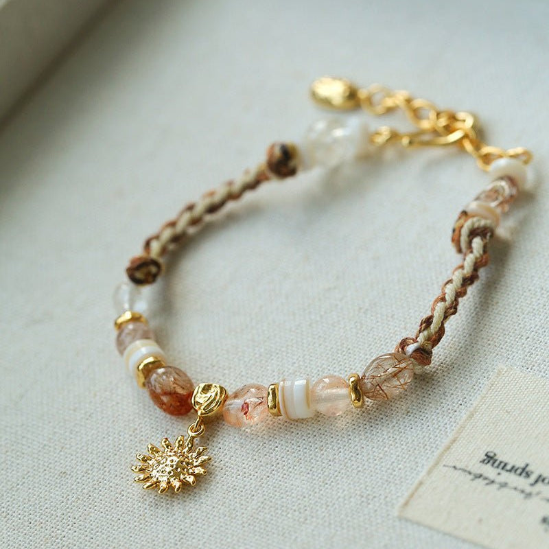 Sunrise Braided Rope Bracelet - Gold - floysun