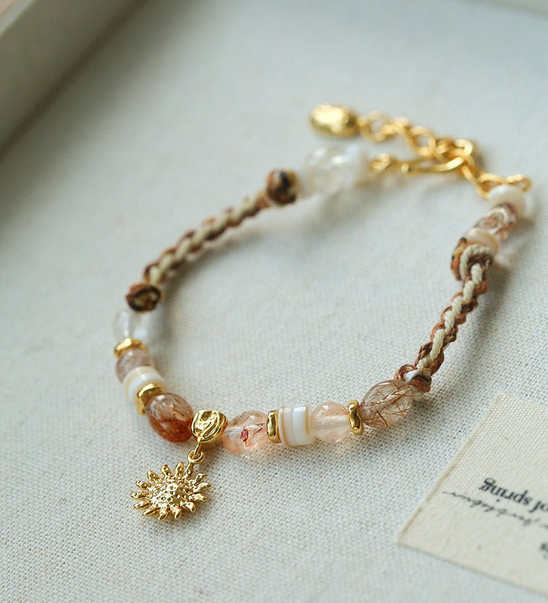 Sunrise Braided Rope Bracelet - Gold - floysun