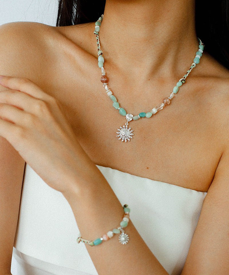 Sunrise Braided Rope Bracelet - Silver - floysun
