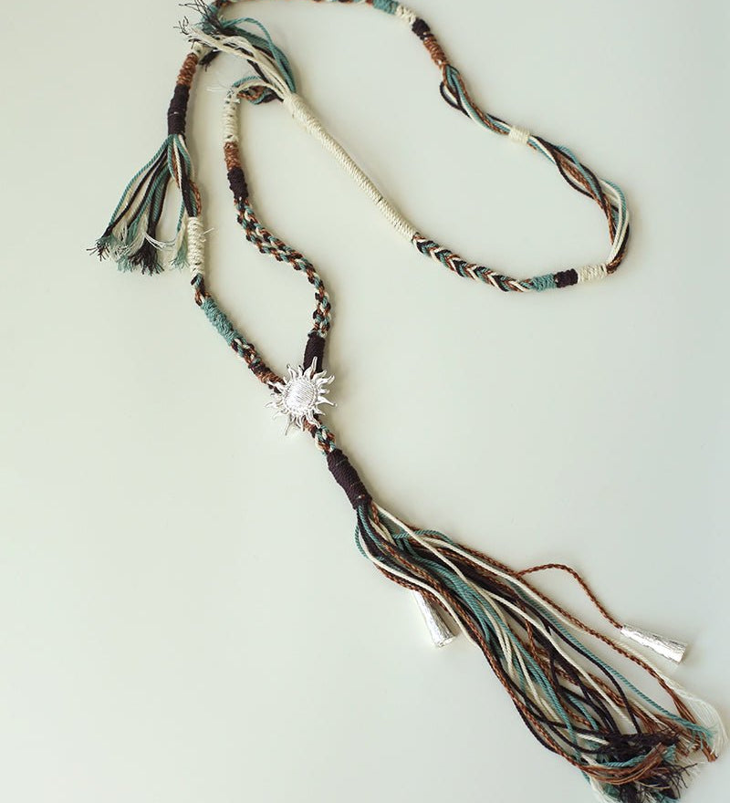 Sunrise Nomad Convertible Necklace Belt - Silver - floysun