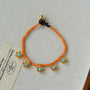Sunset Coral & Turquoise Mini Flower Bracelet - floysun