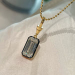 T - Bar Lab - Grown Diamond Necklace in Black & Gold - floysun