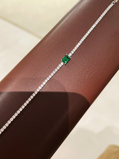 T - Cut Emerald Sparkle Bracelet - floysun