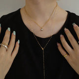 Teardrop Lariat Long Y Necklace - floysun