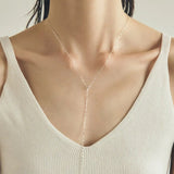 Teardrop Lariat Long Y Necklace - floysun