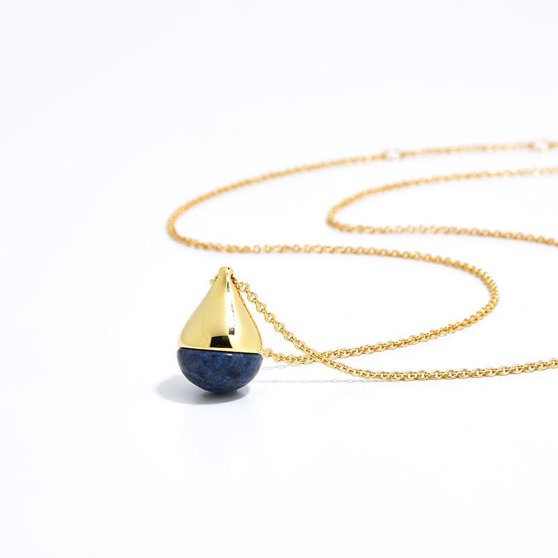 Teardrop Multi - Gem Pendant Necklace - floysun